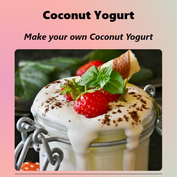 HTML and CSS yogurt app